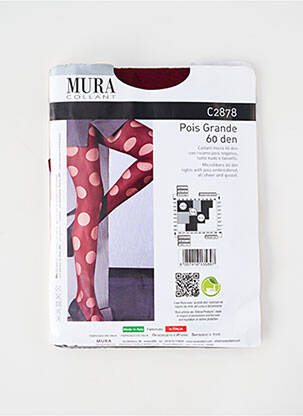 Collants imprimé pois rouge MURA femme