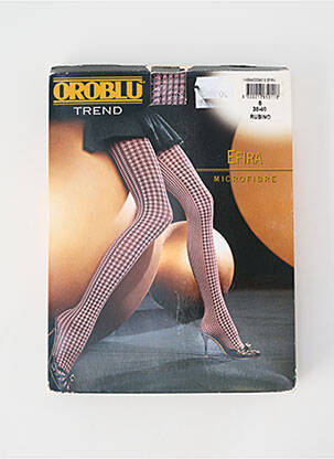 Collants imprimé fantaisie rose OROBLU femme