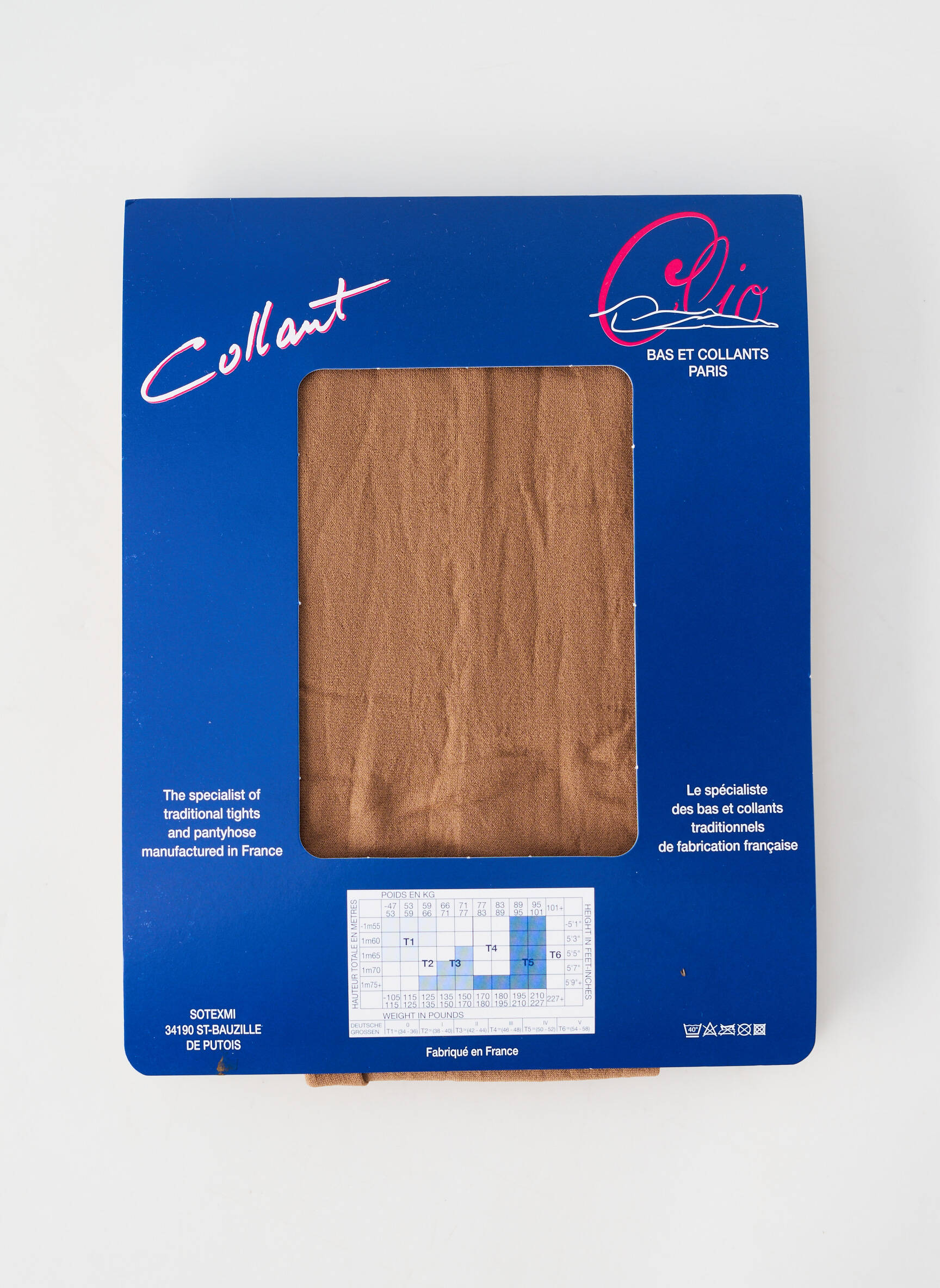 Collants stretch beige CLIO femme