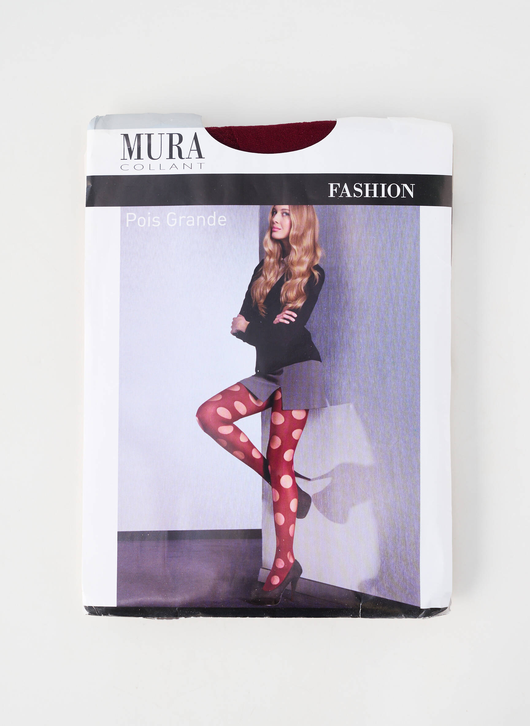 Collants imprimé pois rouge MURA femme