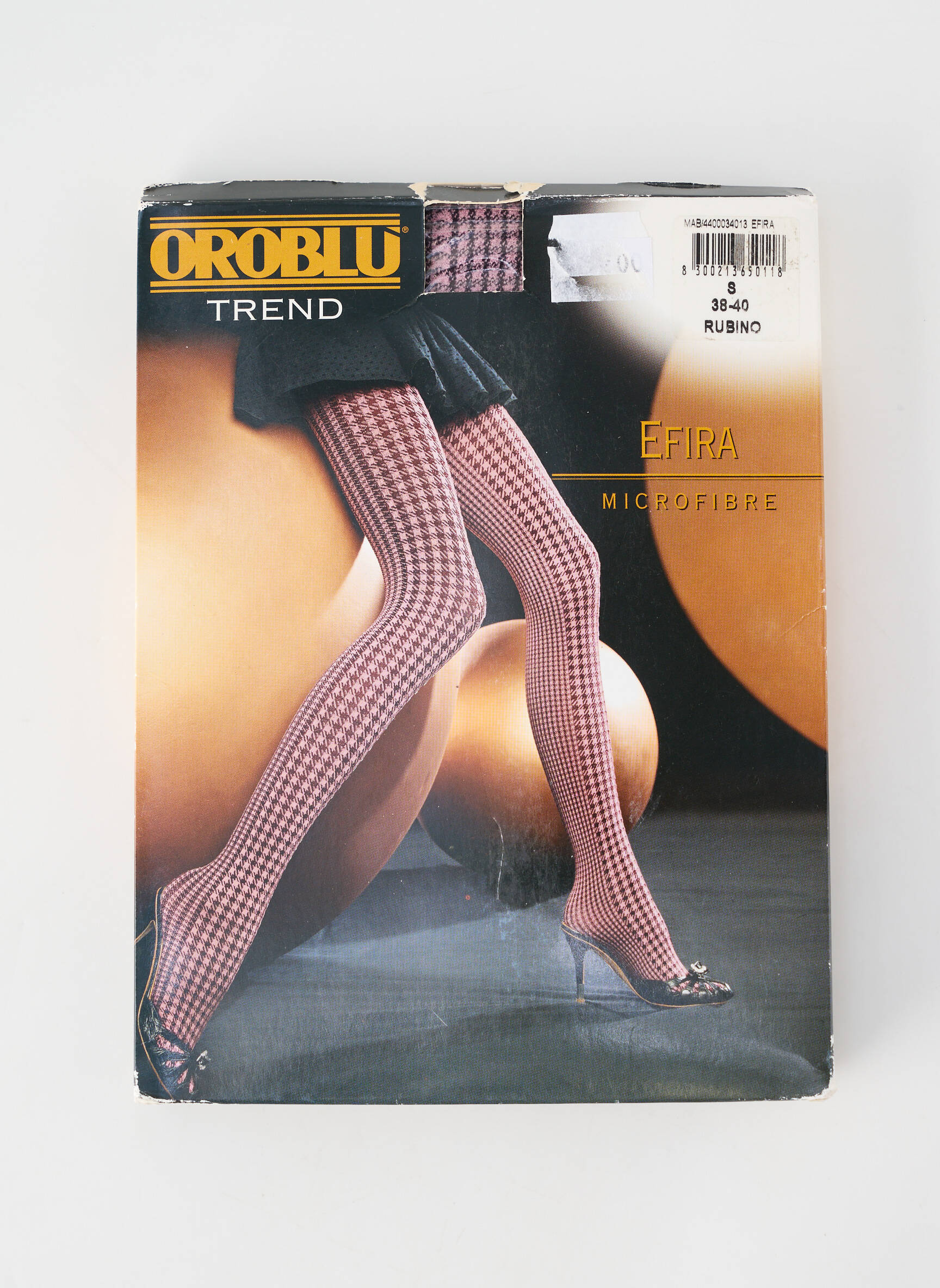 Collants imprimé fantaisie rose OROBLU femme