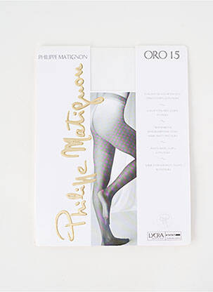 Collants stretch blanc PHILIPPE MATIGNON femme