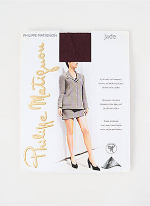 Collants stretch rouge PHILIPPE MATIGNON femme