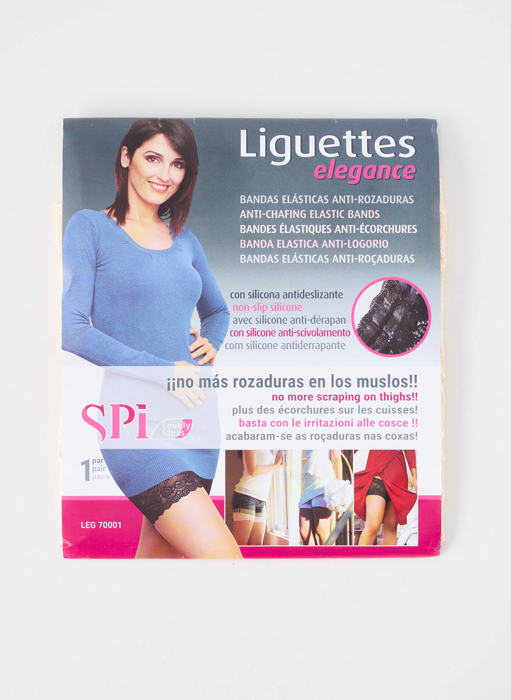 Bas tissage dentelle rose SPIFASHION femme