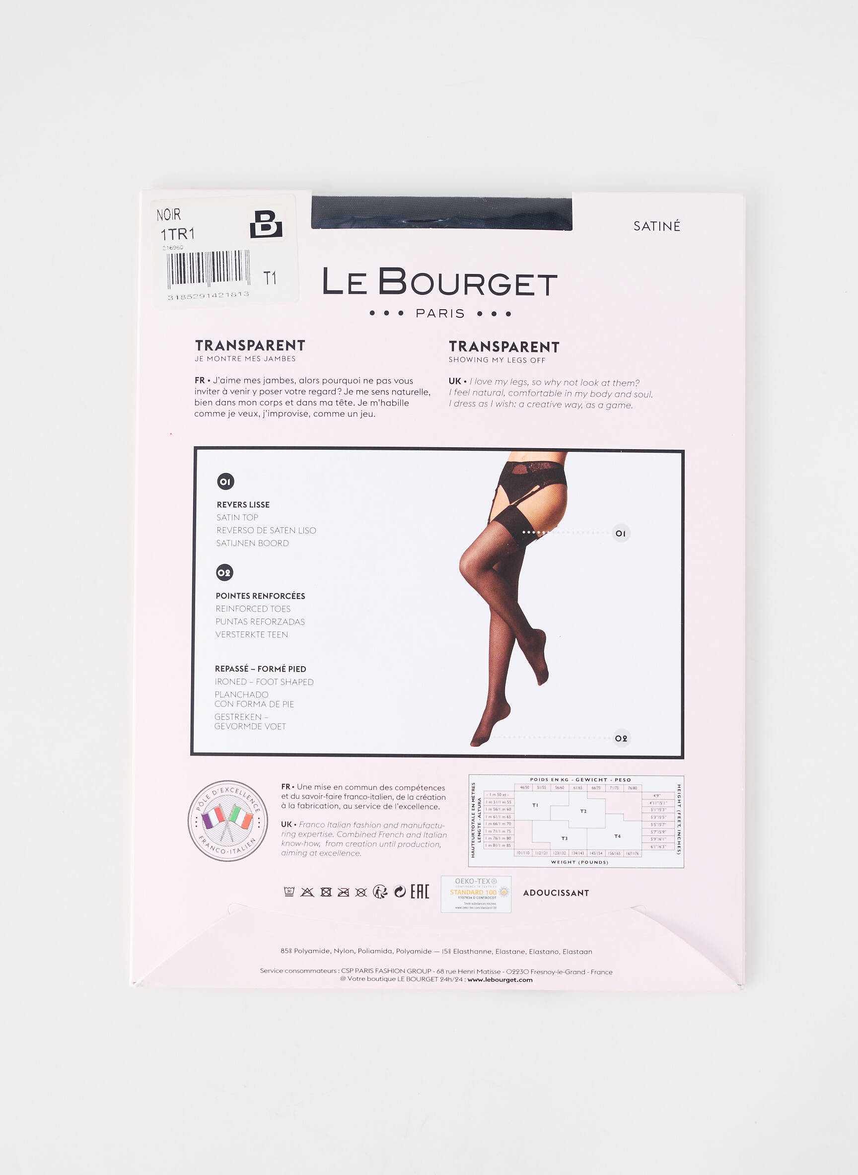 Bas stretch noir LE BOURGET femme