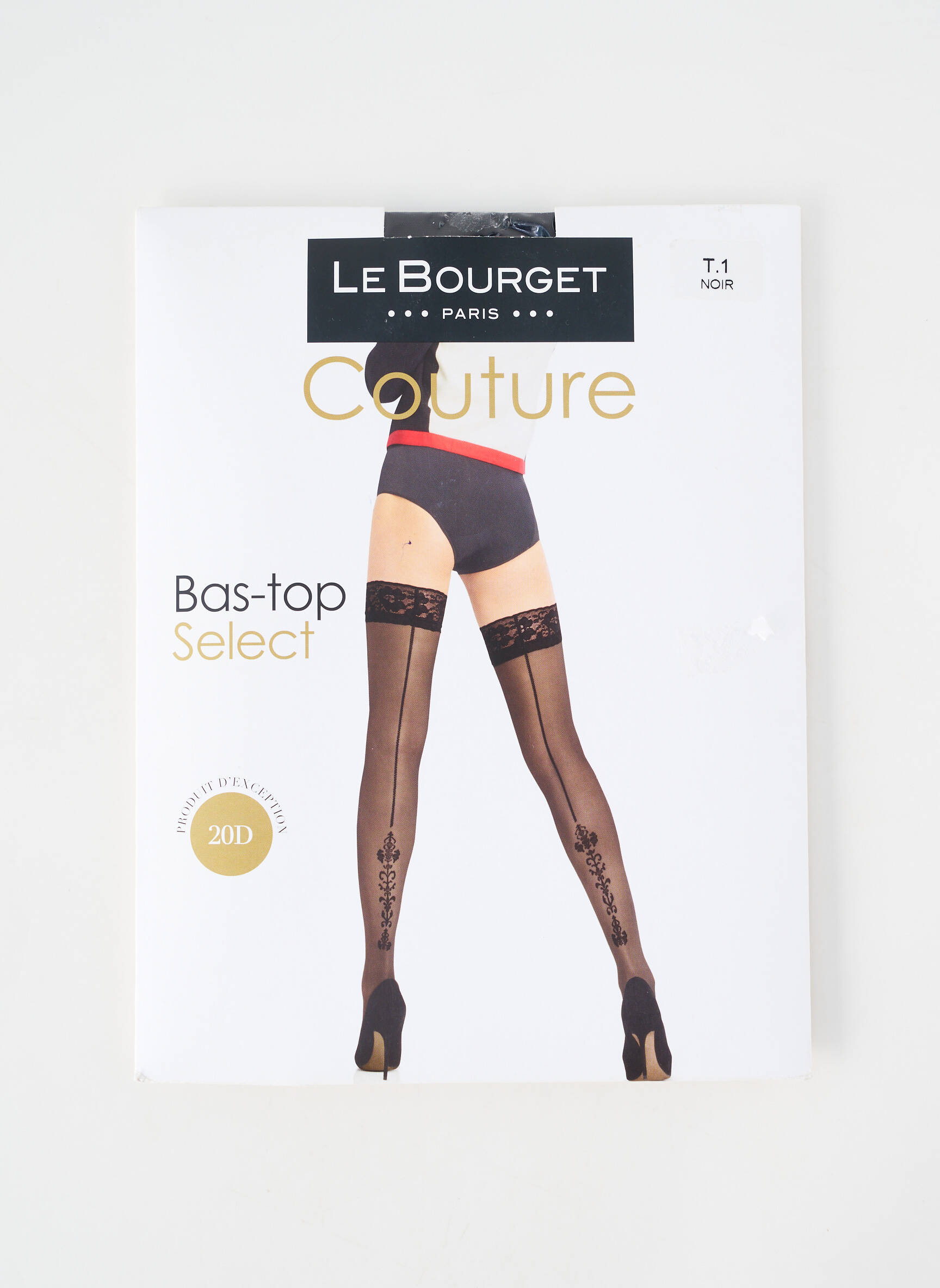 Bas imprimé fantaisie noir LE BOURGET femme
