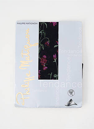 Collants stretch noir PHILIPPE MATIGNON femme