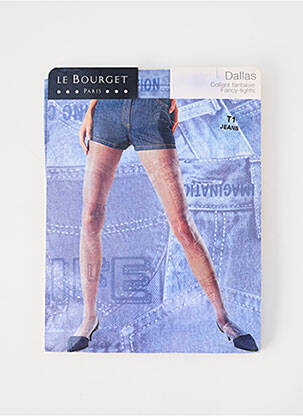 Collants imprimé fantaisie bleu LE BOURGET femme