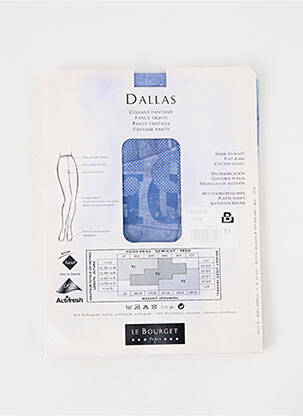 Collants imprimé fantaisie bleu LE BOURGET femme