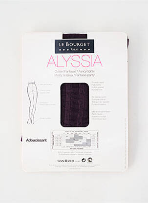 Collants imprimé fantaisie violet LE BOURGET femme