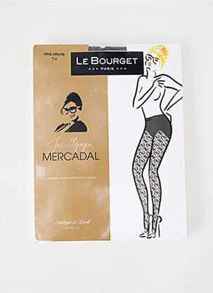 Collants imprimé fantaisie gris LE BOURGET femme