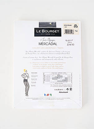 Collants imprimé fantaisie gris LE BOURGET femme