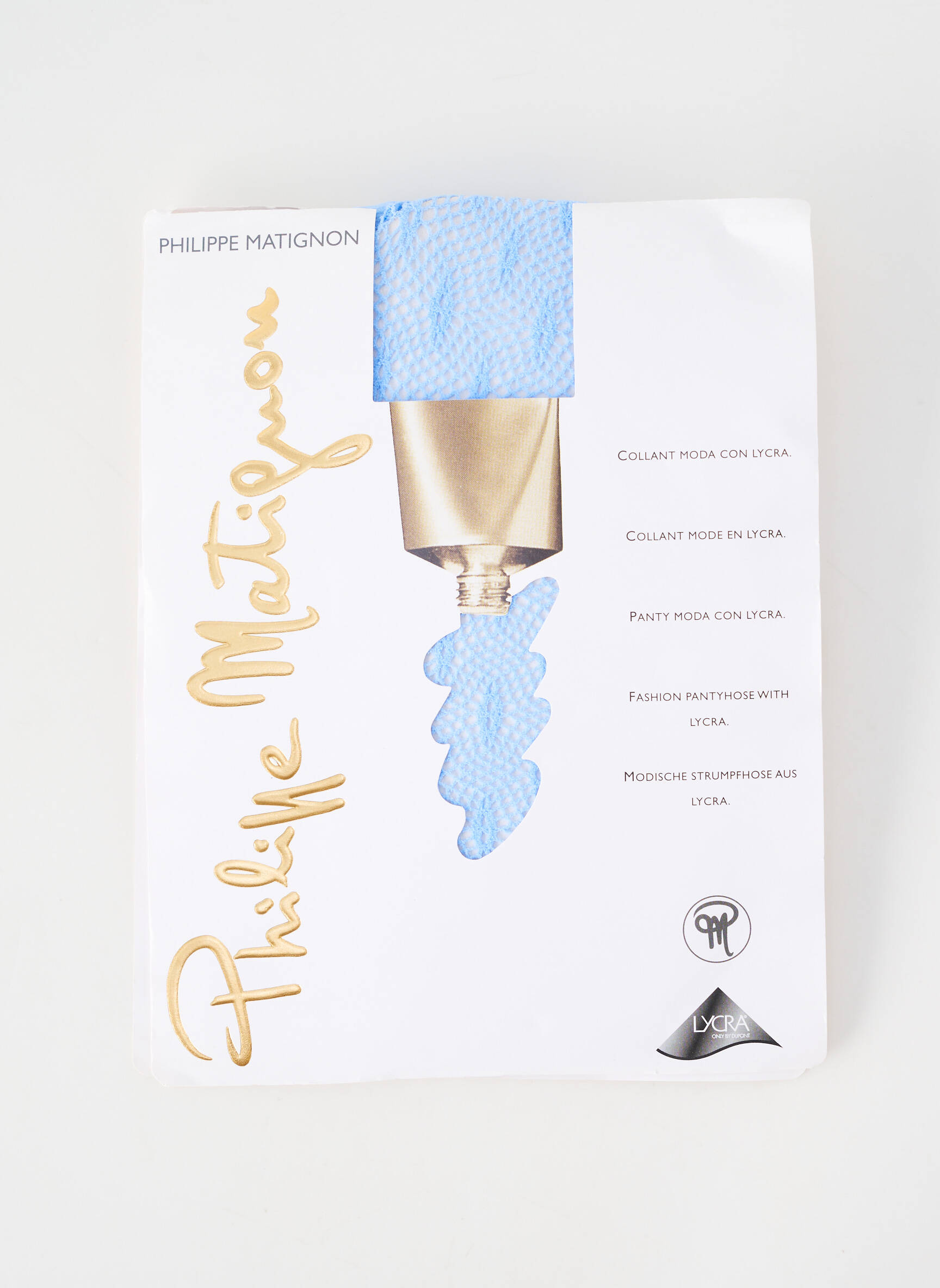 Collants stretch bleu PHILIPPE MATIGNON femme