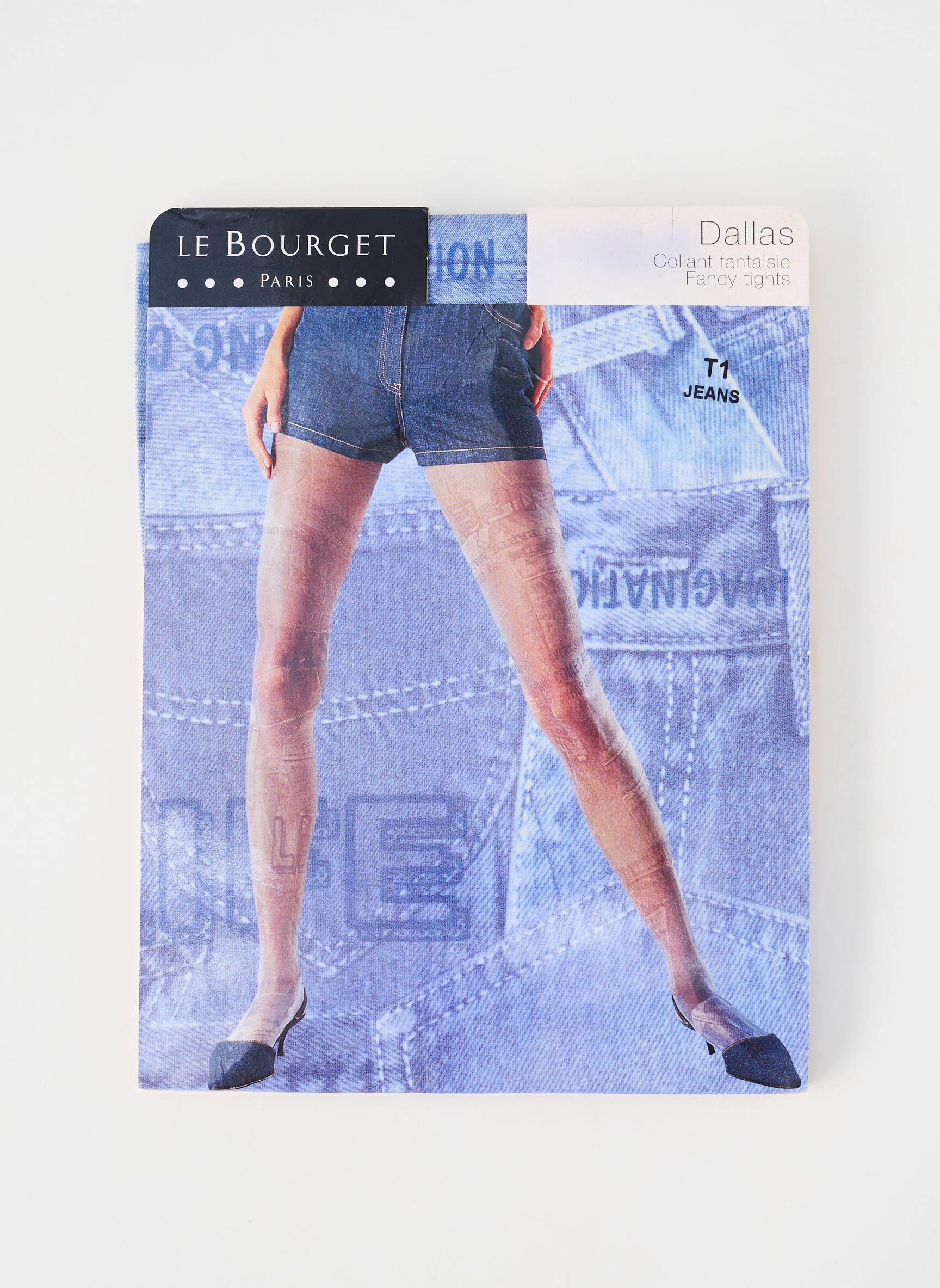 Collants imprimé fantaisie bleu LE BOURGET femme