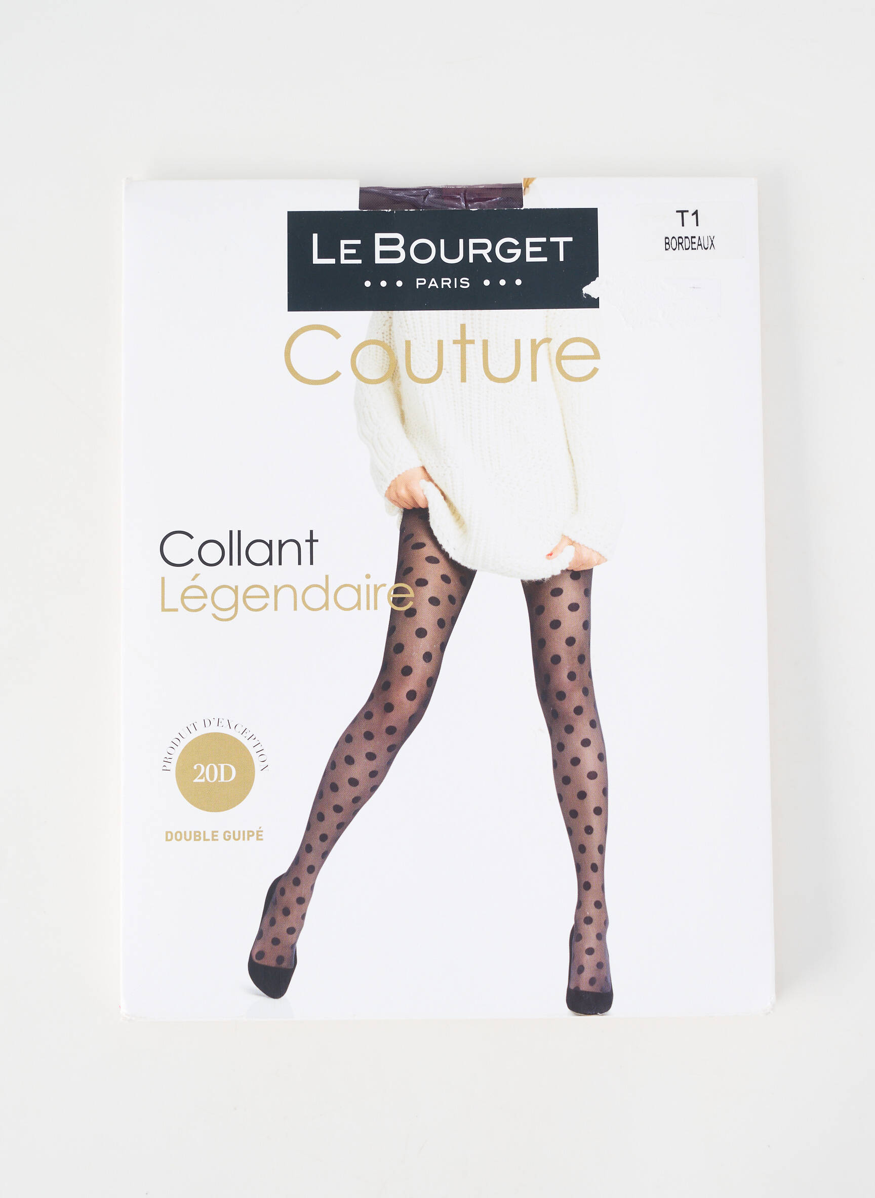 Collants imprimé pois rouge LE BOURGET femme