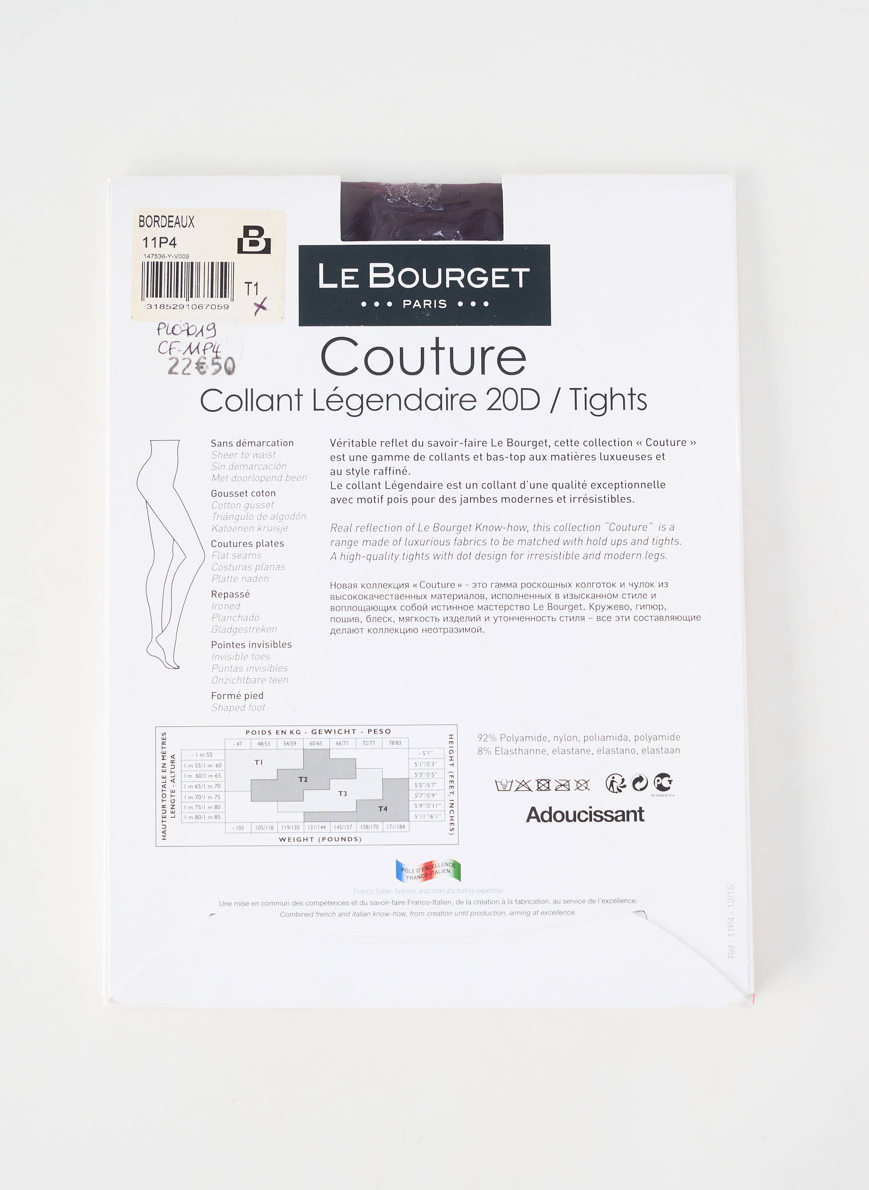 Collants imprimé pois rouge LE BOURGET femme