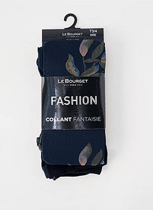 Collants imprimé fantaisie bleu LE BOURGET femme