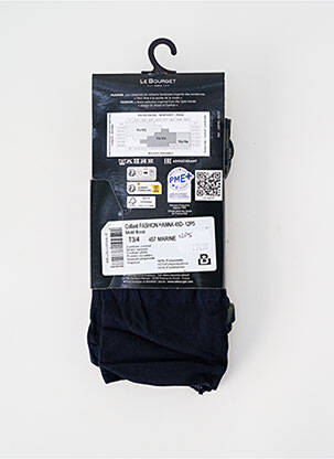Collants imprimé fantaisie bleu LE BOURGET femme