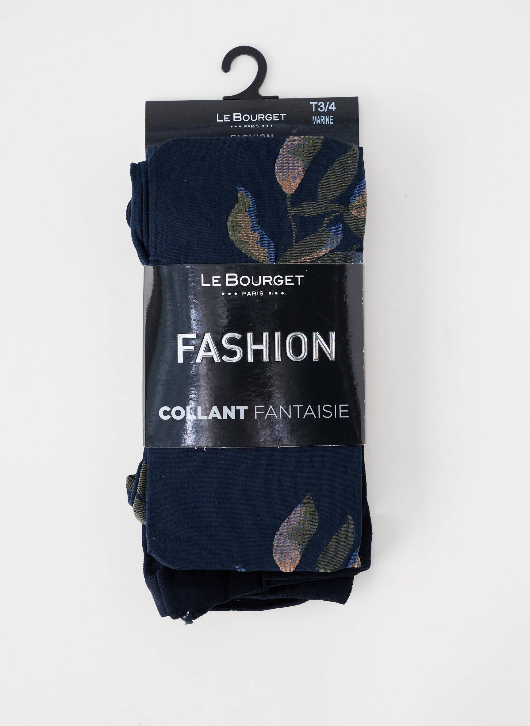 Collants imprimé fantaisie bleu LE BOURGET femme