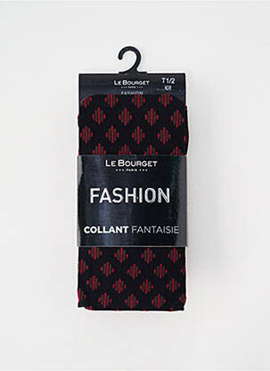 Collants imprimé fantaisie noir LE BOURGET femme