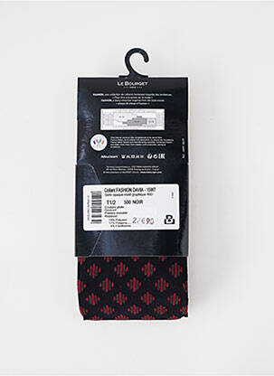 Collants imprimé fantaisie noir LE BOURGET femme
