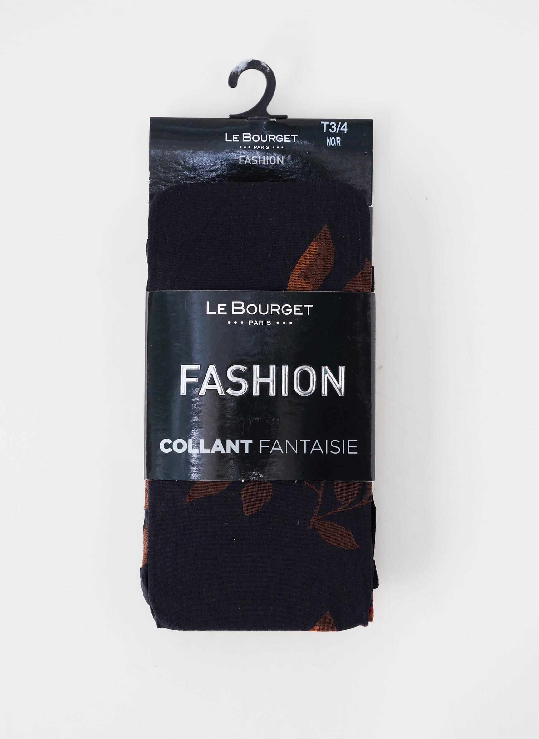 Collants imprimé fantaisie noir LE BOURGET femme