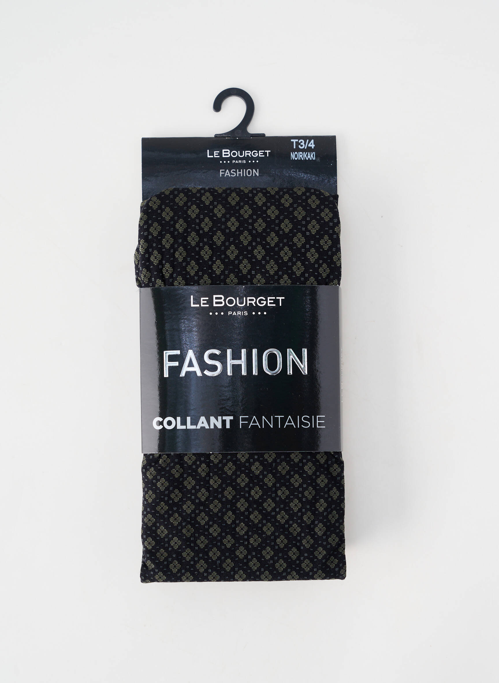 Collants imprimé fantaisie noir LE BOURGET femme