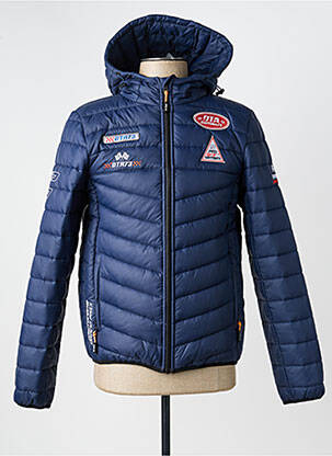 Doudoune manches longues a capuche bleu DAYTONA homme