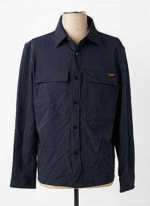 Veste casual coupe droite bleu DAYTONA homme