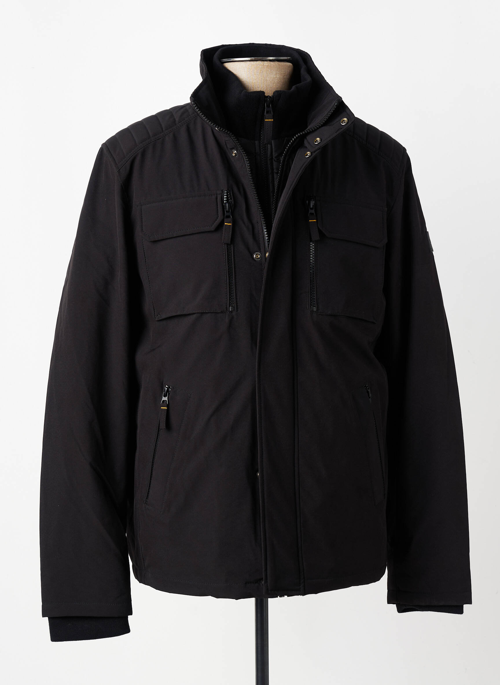 Blouson fermeture zippée sous rabat pressionné noir DAYTONA homme