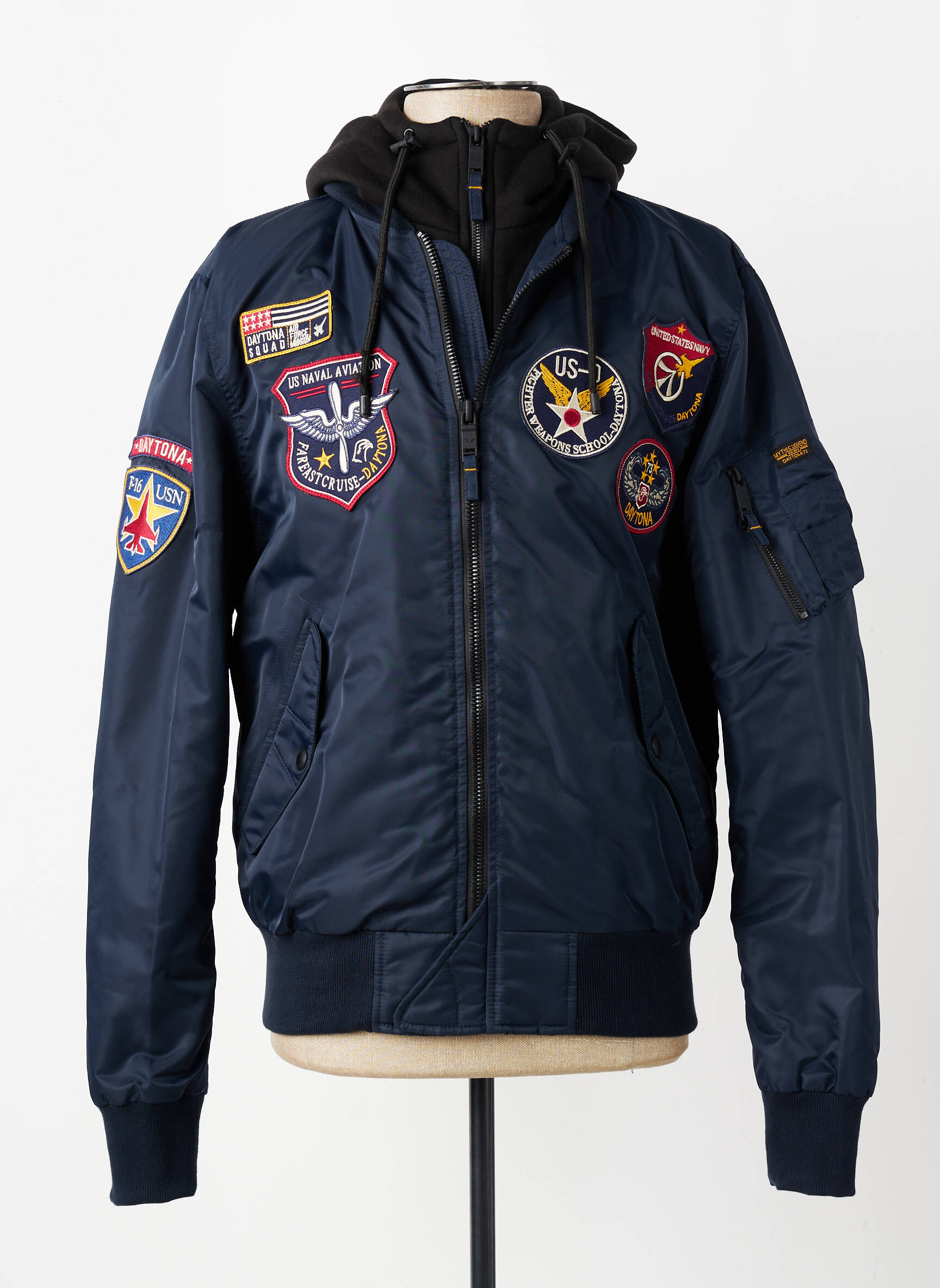 Blouson capuche bleu DAYTONA homme