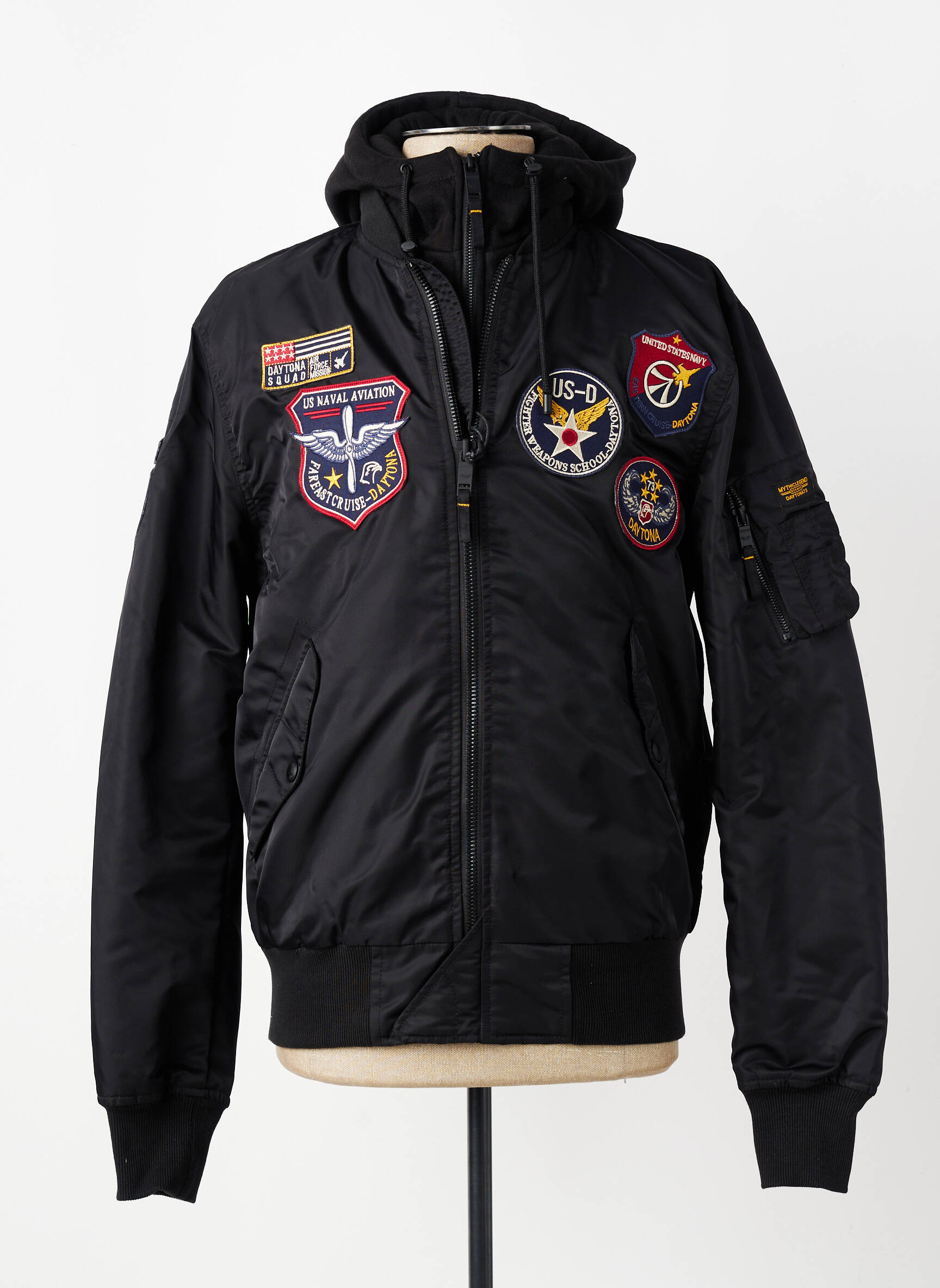 Blouson capuche noir DAYTONA homme
