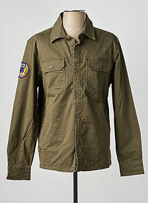 Veste casual fermeture boutonnée sur le devant vert DAYTONA homme