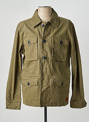 Veste casual fermeture boutonnée sur le devant vert IRON AND RESIN homme