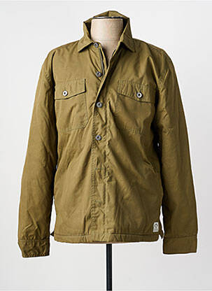 Veste casual fermeture boutonnée sur le devant vert IRON AND RESIN homme