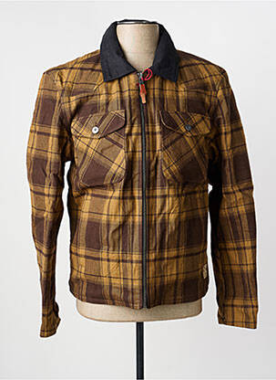 Veste casual fermeture boutonnée sur le devant marron IRON AND RESIN homme
