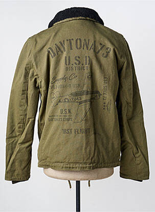 Blouson finition intérieure doublure imprimée vert DAYTONA homme