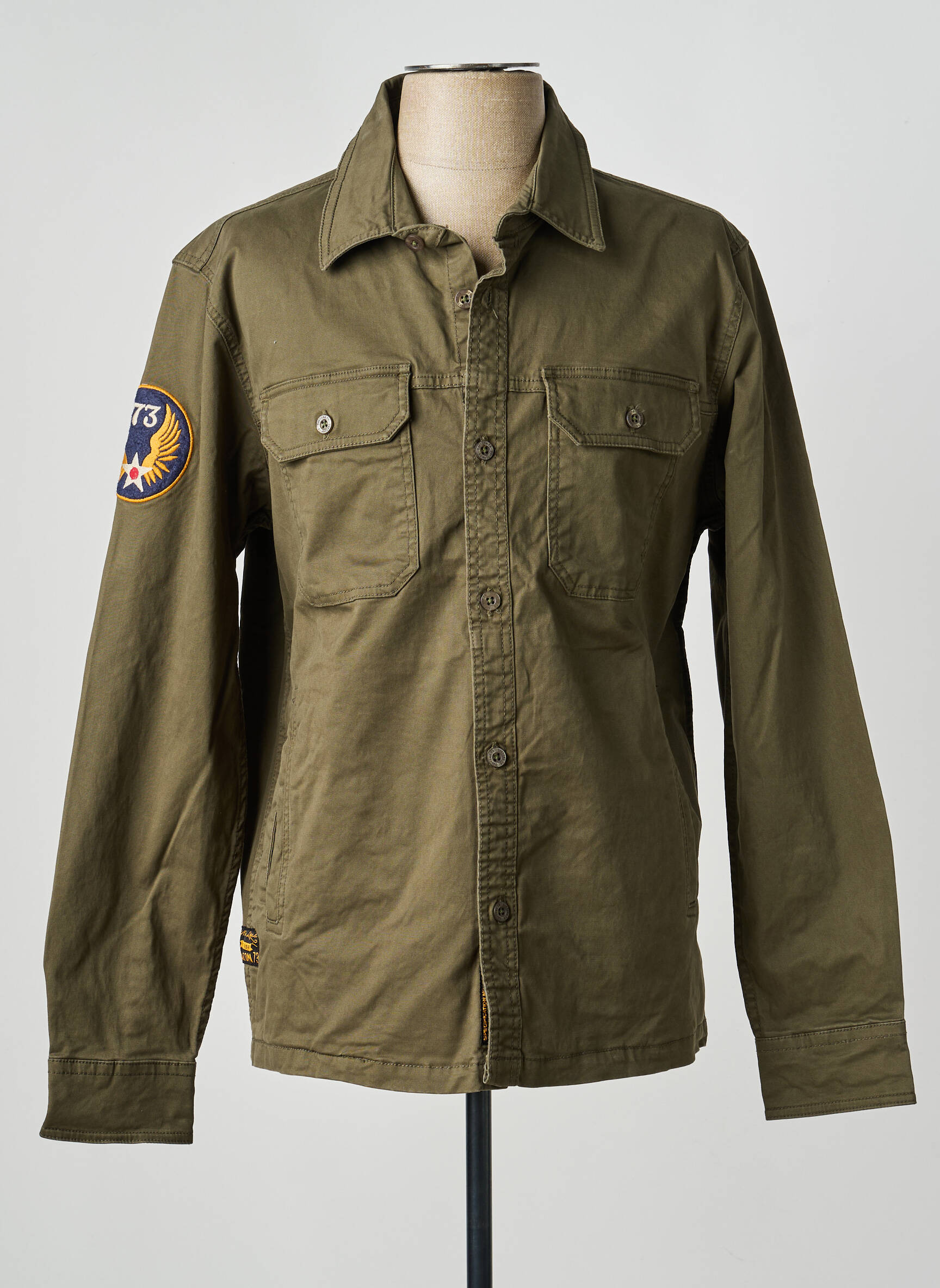 Veste casual fermeture boutonnée sur le devant vert DAYTONA homme