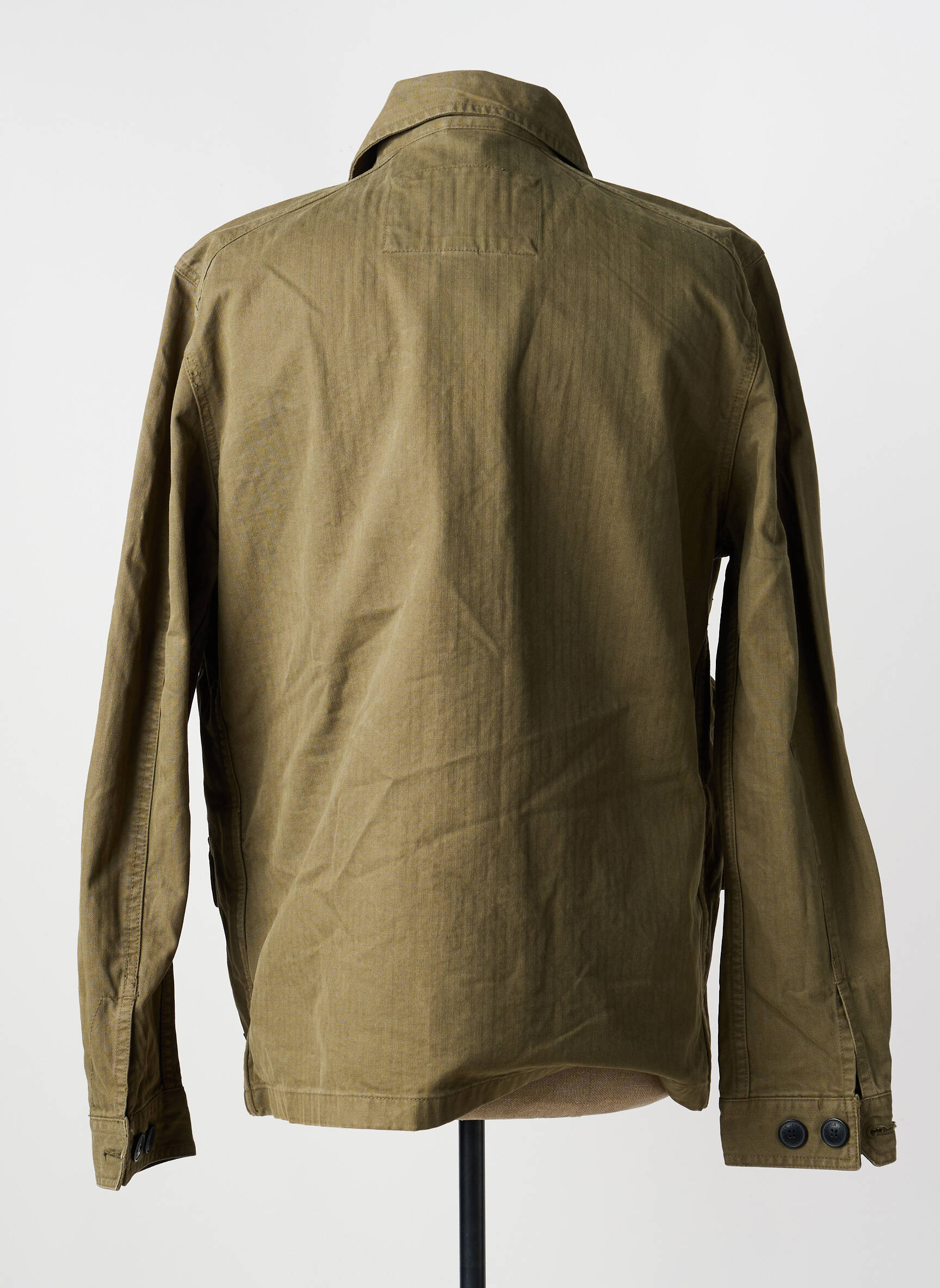 Veste casual fermeture boutonnée sur le devant vert IRON AND RESIN homme
