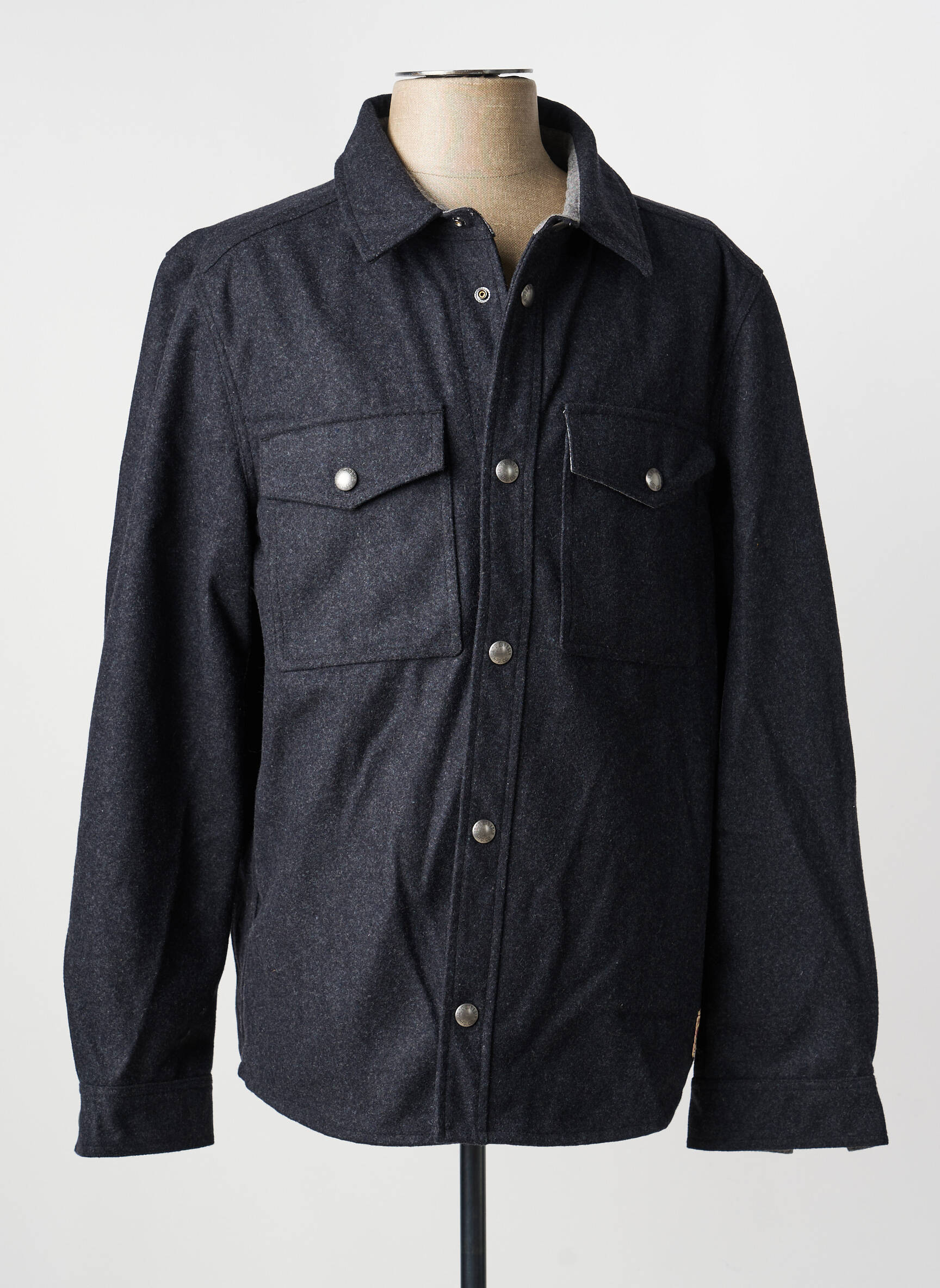 Chemise manches longues poches gris IRON AND RESIN homme