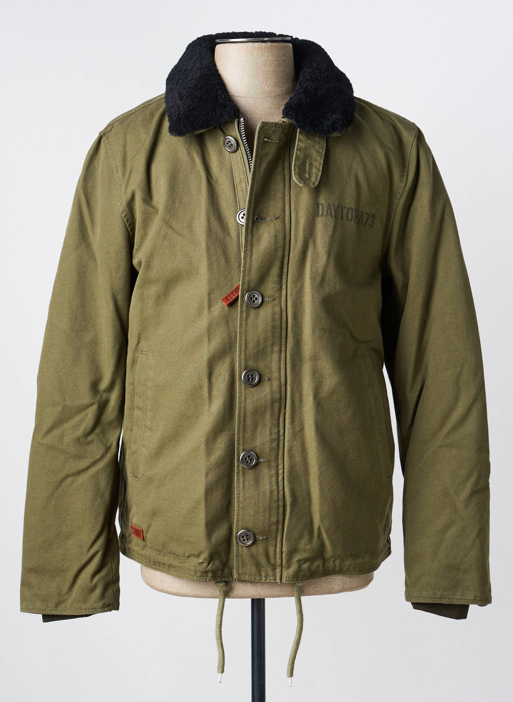 Blouson finition intérieure doublure imprimée vert DAYTONA homme