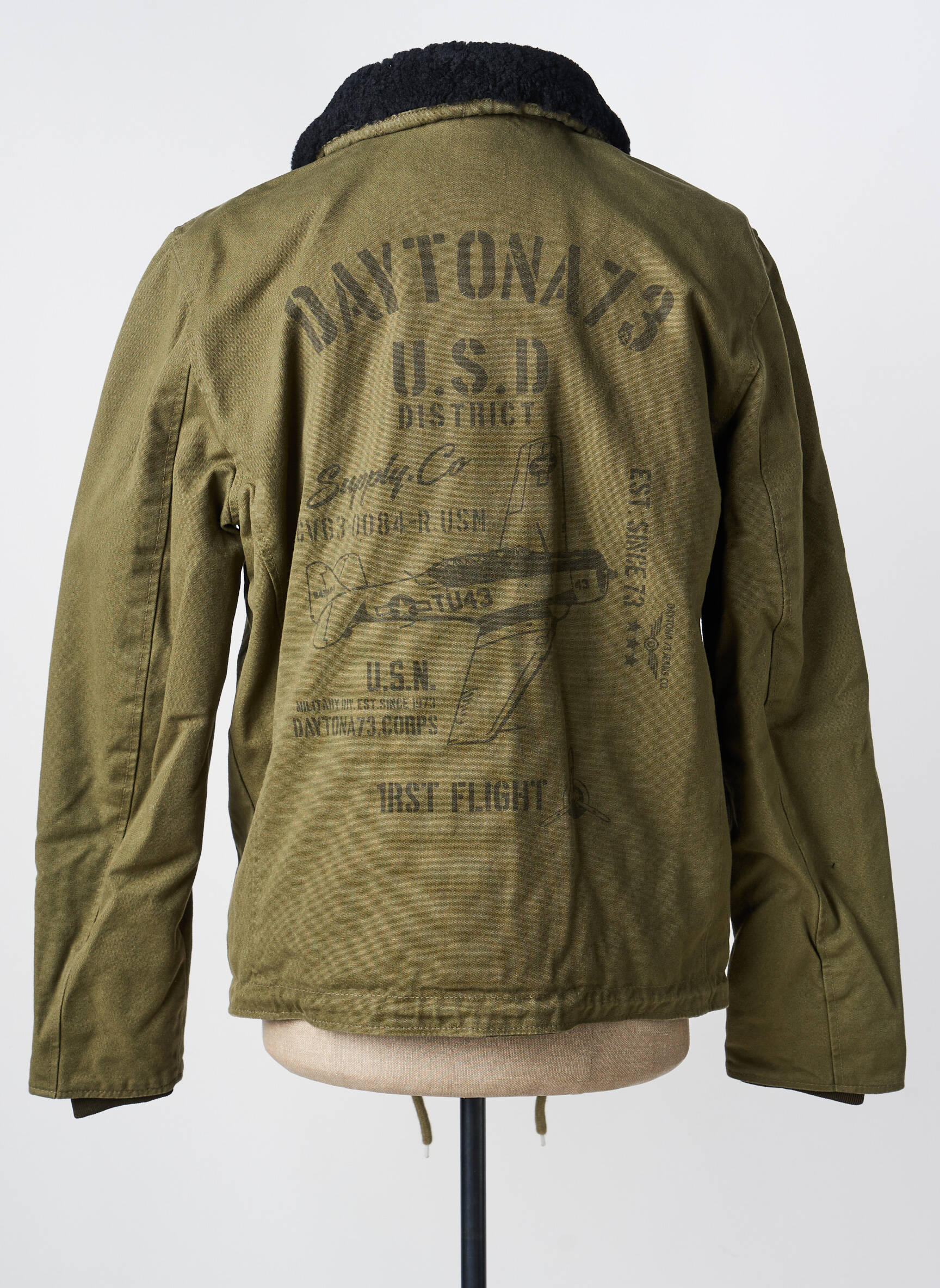 Blouson finition intérieure doublure imprimée vert DAYTONA homme