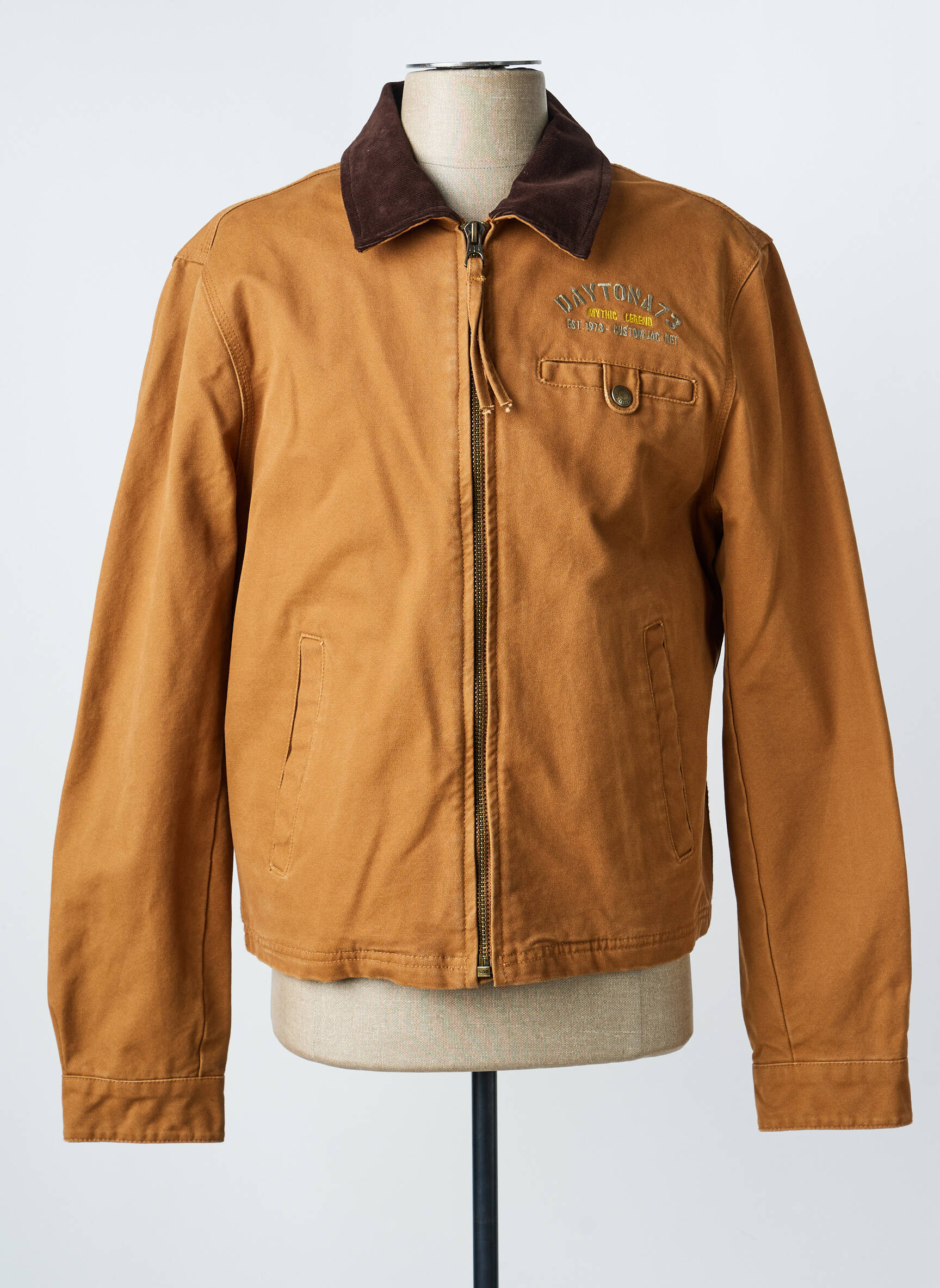Veste casual coupe droite marron DAYTONA homme