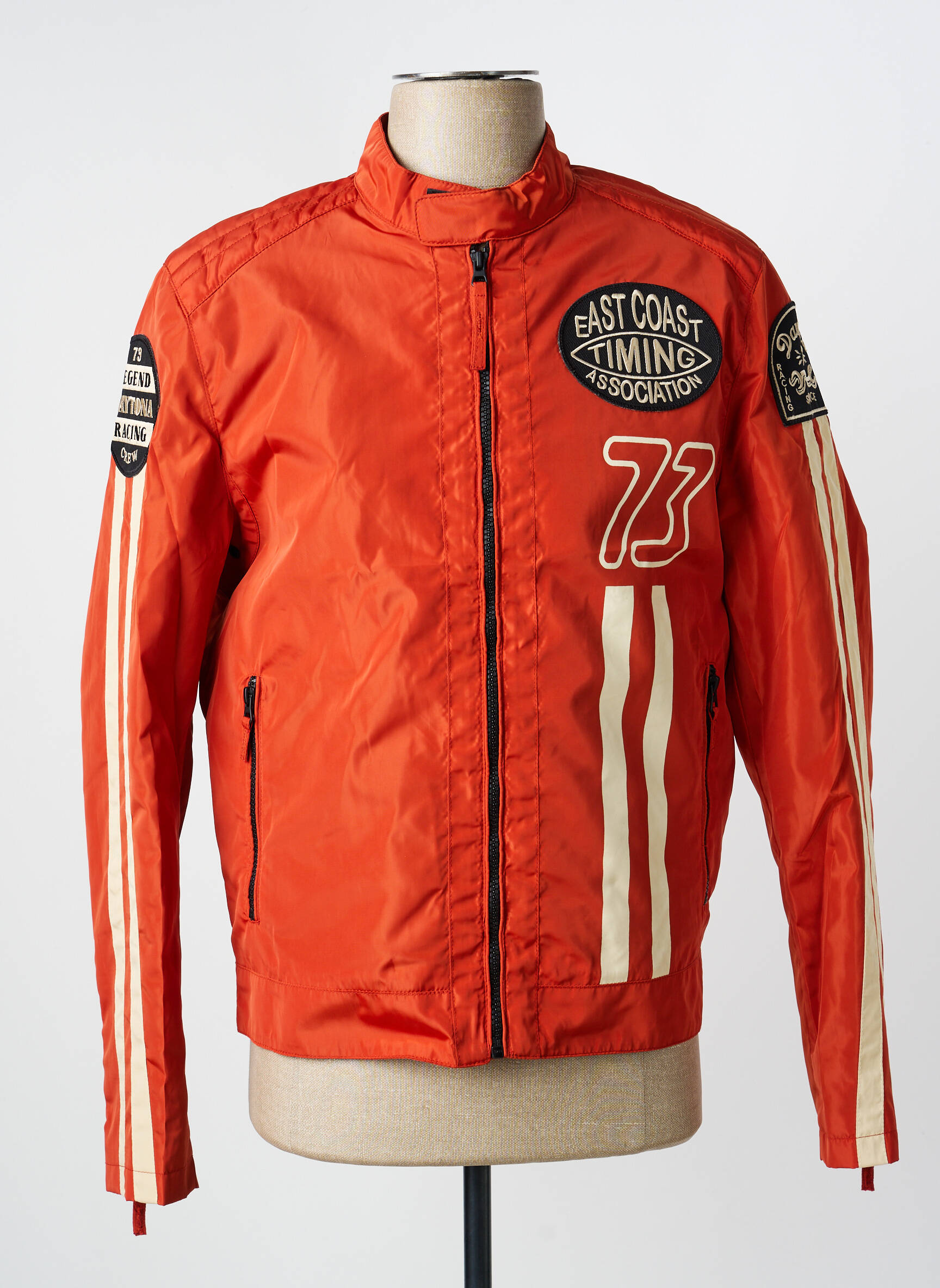 Blouson tissage imperméable orange DAYTONA homme