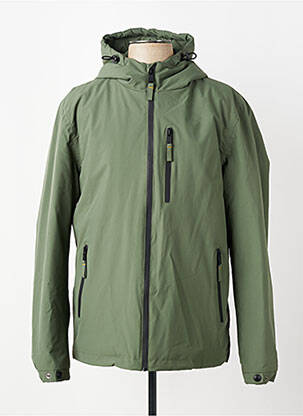 Parka finition intérieure doublure satiné a capuche vert DAYTONA homme