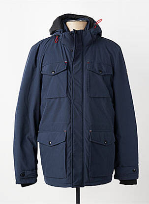 Doudoune manches longues a capuche bleu DAYTONA homme