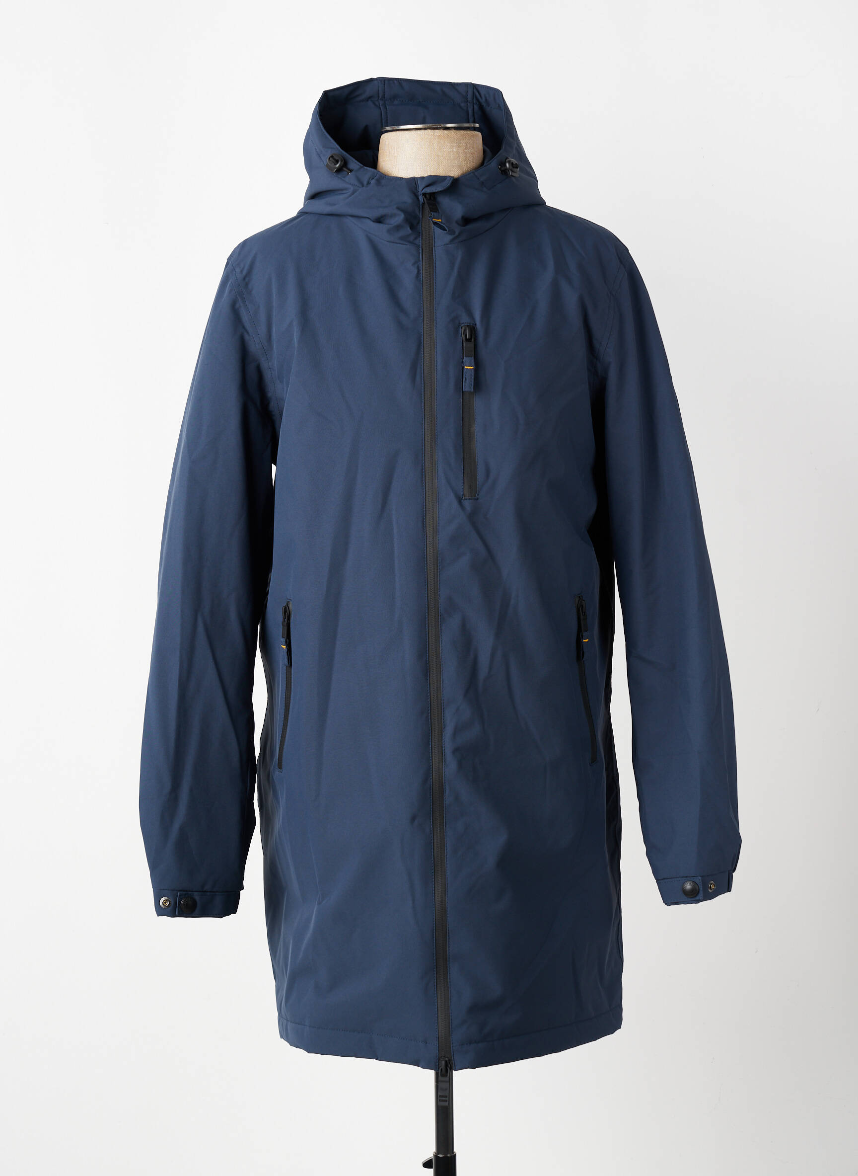 Imperméable coupe droite a capuche bleu DAYTONA homme