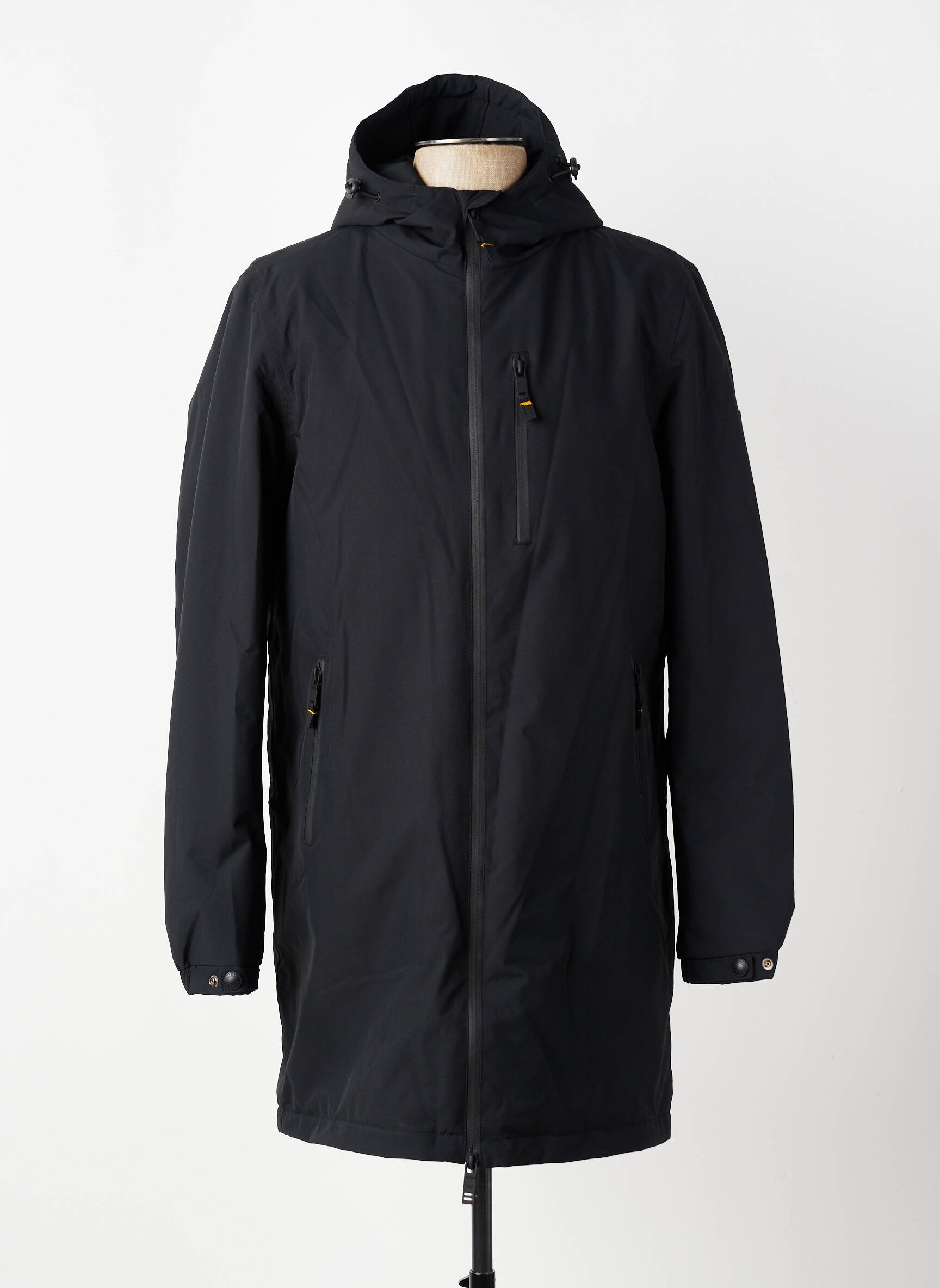 Imperméable coupe droite a capuche noir DAYTONA homme