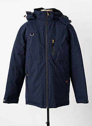 Doudoune manches longues a capuche bleu MY SCOOTER homme