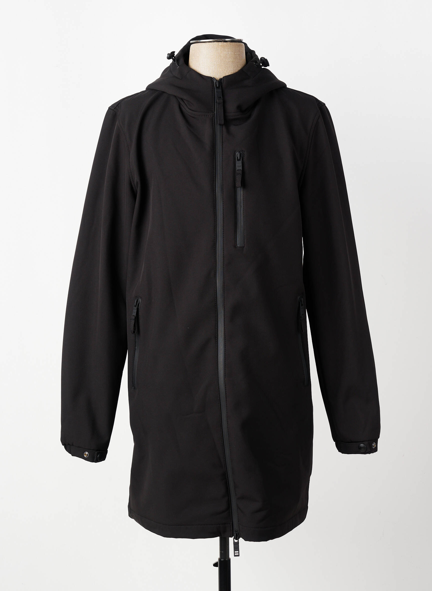 Imperméable poches a capuche noir DAYTONA homme